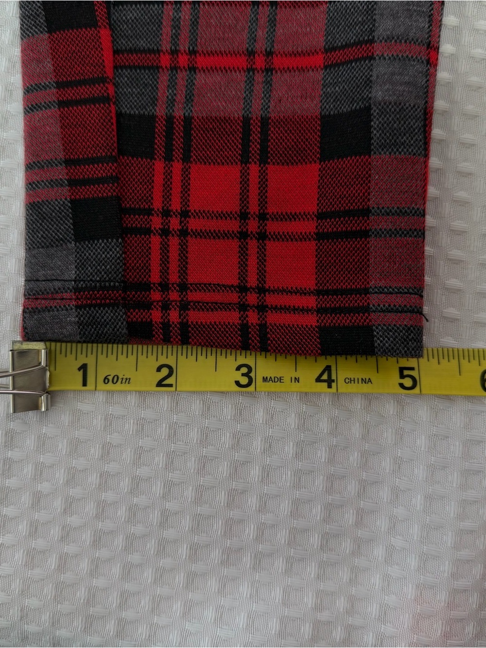 ModCloth Plaid Pants Red Black Holiday Tartan Stretch Ankle Christmas Size 1X - Picture 8 of 12